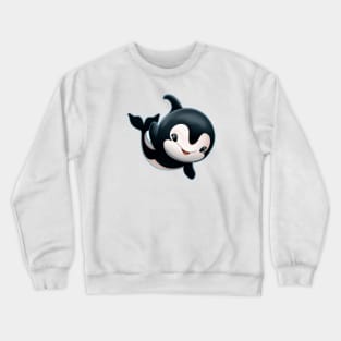 Cute Orca Drawing Crewneck Sweatshirt